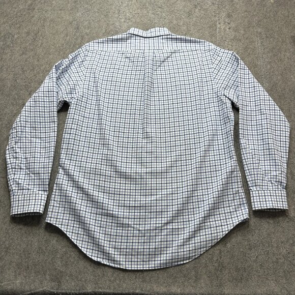 Ralph Lauren Oxford Shirt Men L Blue White Check OCBD Classic Fit - Picture 8 of 13